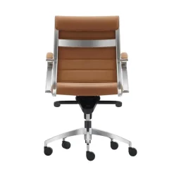 Bureaustoelen|Bureaustoelen-Sedero Bureaustoel Cádiz Cognac - 100% leder