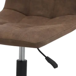 Bureaustoelen|Bureaustoelen-Nordlys Bureaustoel in bruin kunstleer met metalen onderstel