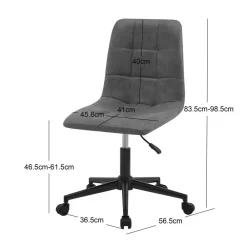 Bureaustoelen|Bureaustoelen-Nordlys Bureaustoel in bruin kunstleer met metalen onderstel