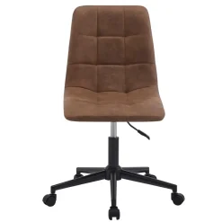 Bureaustoelen|Bureaustoelen-Nordlys Bureaustoel in bruin kunstleer met metalen onderstel