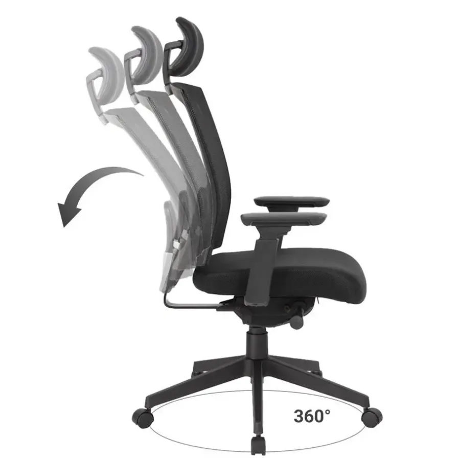 Bureaustoelen|Bureaustoelen-Sedero Bureaustoel Joy comfort - Voldoet aan NEN-EN 1335 norm - Zwarte stervoet
