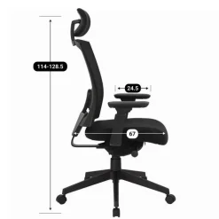 Bureaustoelen|Bureaustoelen-Sedero Bureaustoel Joy comfort - Voldoet aan NEN-EN 1335 norm - Zwarte stervoet