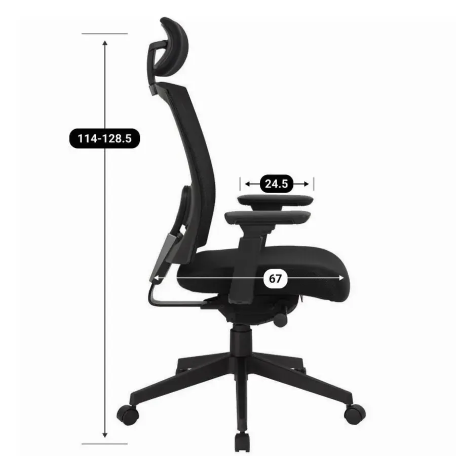 Bureaustoelen|Bureaustoelen-Sedero Bureaustoel Joy comfort - Voldoet aan NEN-EN 1335 norm - Zwarte stervoet