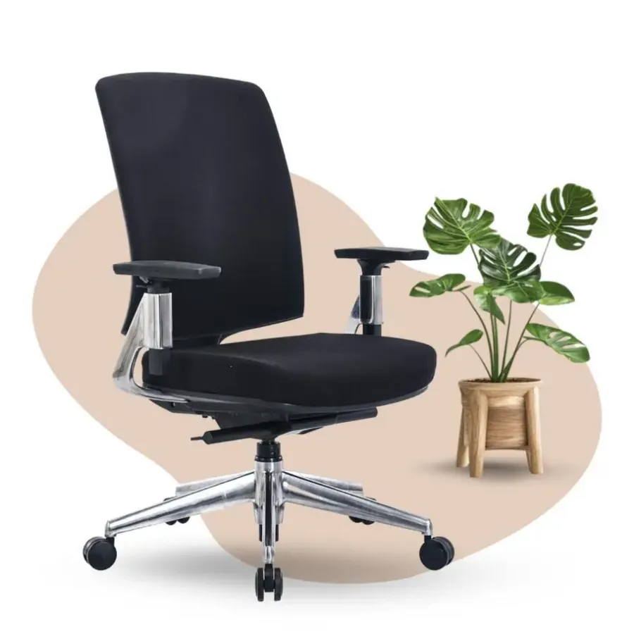 Bureaustoelen|Bureaustoelen-Sedero Bureaustoel Montana - Zwart - Voldoet aan NEN-EN 1335 norm
