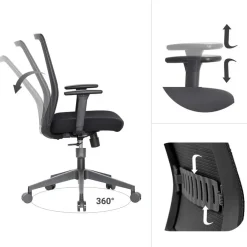 Bureaustoelen|Bureaustoelen-IVOL Bureaustoel Napoli