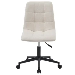 Bureaustoelen|Bureaustoelen-Nordlys Bureaustoel van beige stof met metalen onderstel
