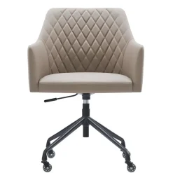 Bureaustoelen|Bureaustoelen-Sedero Bureaustoel Vitoria - Taupe - PU-leer