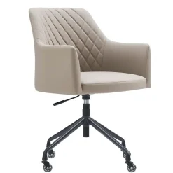 Bureaustoelen|Bureaustoelen-Sedero Bureaustoel Vitoria - Taupe - PU-leer