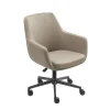 Bureaustoelen|Bureaustoelen-Sedero Bureaustoel/Eetkamerstoel Volos - Taupe - PU-leer