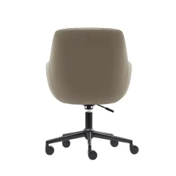 Bureaustoelen|Bureaustoelen-Sedero Bureaustoel/Eetkamerstoel Volos - Taupe - PU-leer