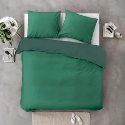 Byrklund - Dekbedovertrek Go Velvet - 240x220 cm - Groen