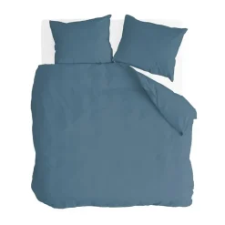 Lits-Jumeaux Dekbedovertrekken-Byrklund - Dekbedovertrek Go Velvet - 240x220 cm - Petrol