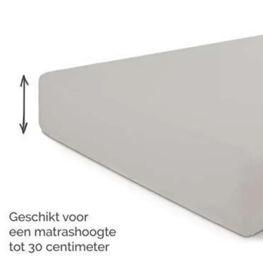 Byrklund - Hoeslaken Jersey - 140x200 cm - Taupe
