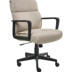 Leen Bakker BYRON - Bureaustoel - Beige - Stof