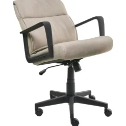Leen Bakker BYRON - Bureaustoel - Beige - Stof