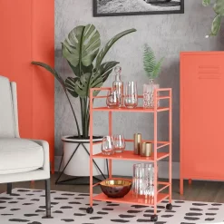 Novogratz Cache - Metalen rolwagen oranje