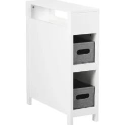 Hoge Kasten-Leen Bakker CACHI - Badkamerkast - Wit - 20 x 70 cm - MDF