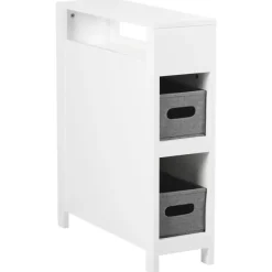 Hoge Kasten-Leen Bakker CACHI - Badkamerkast - Wit - 20 x 70 cm - MDF