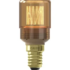 Lichtbronnen-Calex LED glasvezel - SMD - goudkleur - E14 - 2.3W - 65LM - dimbaar
