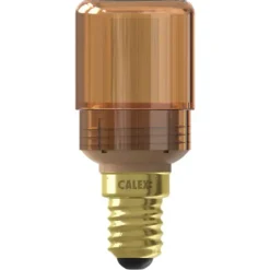 Lichtbronnen-Calex LED glasvezel - SMD - goudkleur - E14 - 2.3W - 65LM - dimbaar