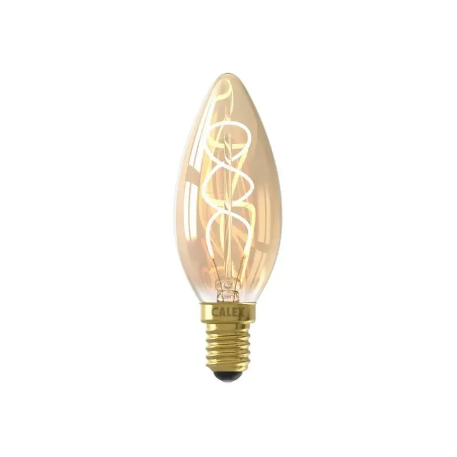 Lichtbronnen-Calex LED kaarslamp - goudkleur - E14 - 2,5W - 136LM - dimbaar
