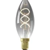 Lichtbronnen-Calex LED kaarslamp - titaniumkleur - E14 - 4W - 136LM - dimbaar