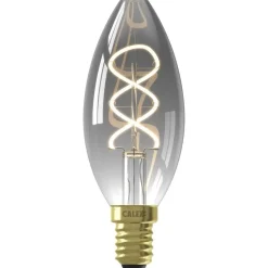 Lichtbronnen-Calex LED kaarslamp - titaniumkleur - E14 - 4W - 136LM - dimbaar