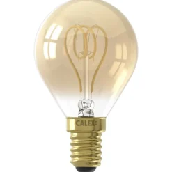 Lichtbronnen-Calex LED kogellamp - goudkleur - E14 - 2,5W - 136LM - dimbaar