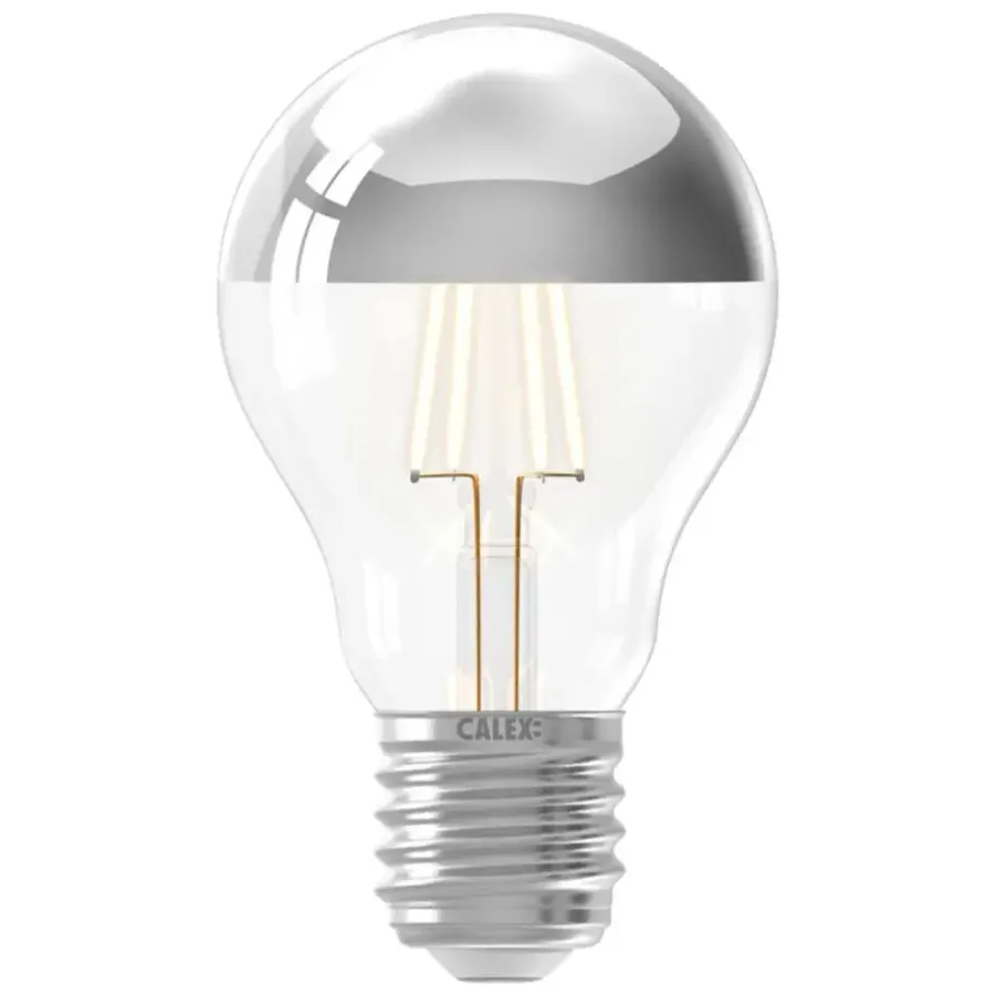 Lichtbronnen-Calex LED kopspiegellamp - chromekleur - E27 - 4.5W - 470LM - dimbaar