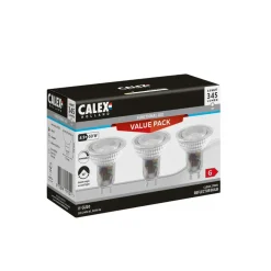 Lichtbronnen-Calex LED reflectorlamp - SMD - zilverkleur - GU10 - 4,9W - 3 stuks - dimbaar