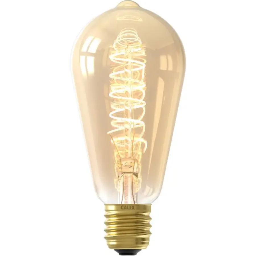 Calex LED rustieklamp - goudkleur - E27 - 5.5W - 470LM - 3steps dimbaar