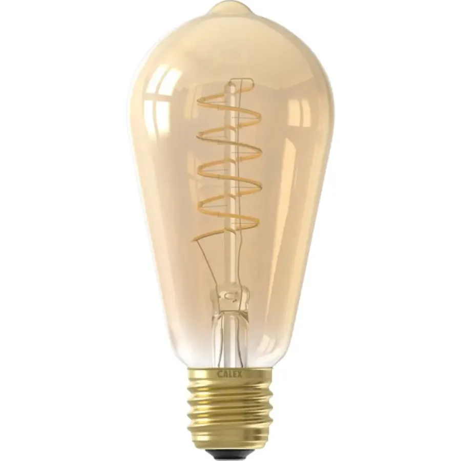 Calex LED rustieklamp - goudkleur - E27 - 5.5W - 470LM - 3steps dimbaar