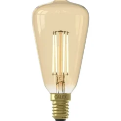 Lichtbronnen-Calex LED rustieklamp - goudkleur - E14 - 3,5W - 250ML - dimbaar