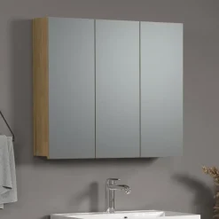 Spiegelkasten-Calicosy - Badkamerkast met spiegel PUREBLISS - 20x90x80 cm