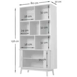 Calicosy - Boekenkast ERNEST - 157,5x80x40 cm