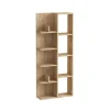 Boekenkasten|Boekenkasten-Calicosy - Boekenkast LILY - Bruin - 150x60x18 cm