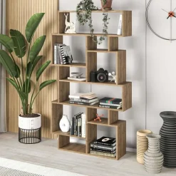 Boekenkasten|Boekenkasten-Calicosy - Boekenkast met vakken KARMATO - 25,5x96x168,5 cm