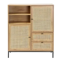 Buffetkasten-Calicosy - Buffetkast JAYA - Licht hout - 120x100x40 cm