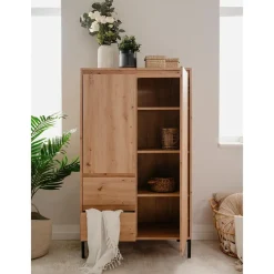 Buffetkasten-Calicosy - Buffetkast PLOCK - Licht hout - 139x81x40 cm