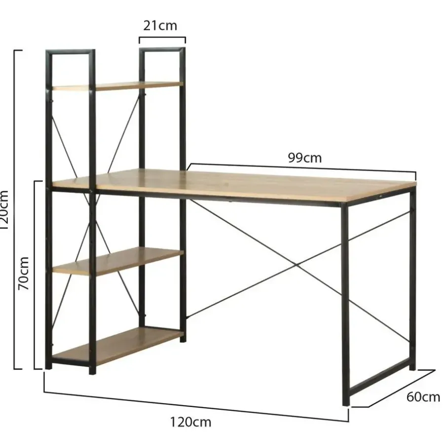 Bureaus-Calicosy - Bureau - Licht hout - 120x120x