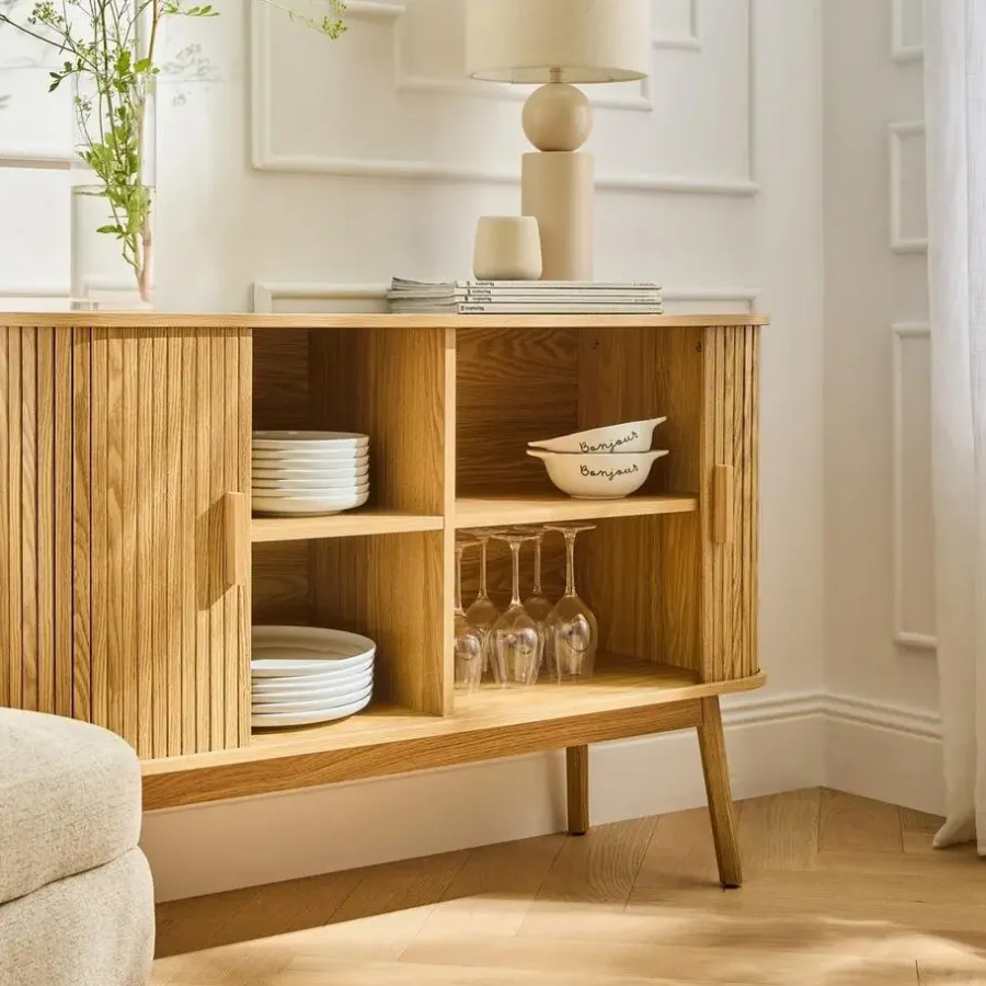 Dressoirs-Calicosy - Dressoir ERNEST - Licht hout - 75x110x39 cm
