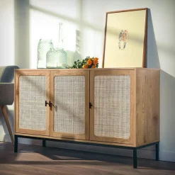Dressoirs-Calicosy - Dressoir JAYA - Licht hout - 72x120x40 cm