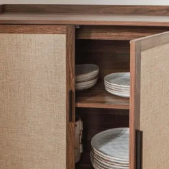 Dressoirs-Calicosy - Dressoir JETSON - Donker hout - 79x80x39,5 cm