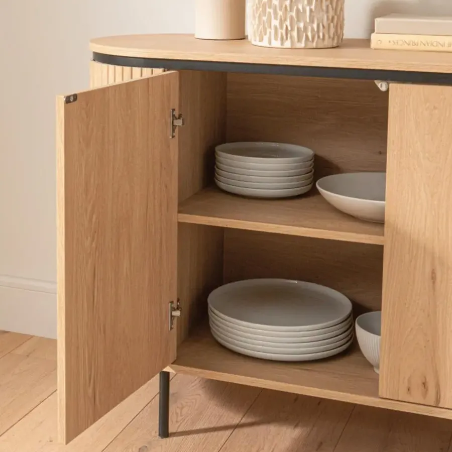 Dressoirs-Calicosy - Dressoir MALAGA - Licht hout - 72x120x40 cm