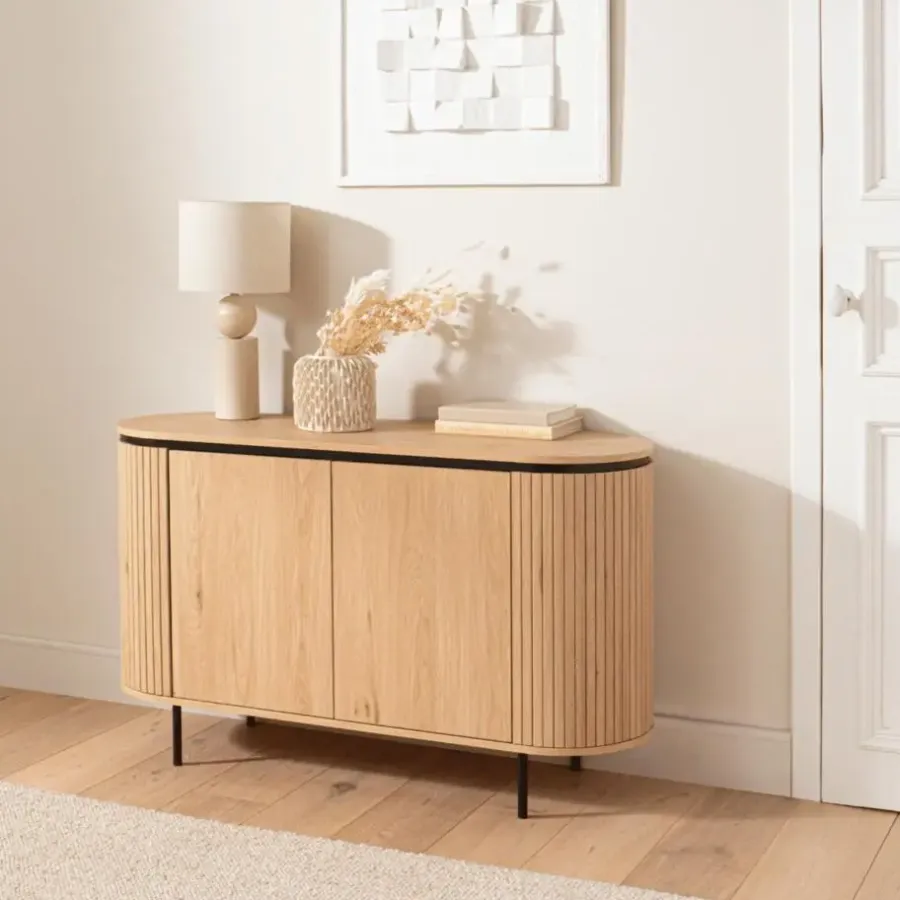 Dressoirs-Calicosy - Dressoir MALAGA - Licht hout - 72x120x40 cm