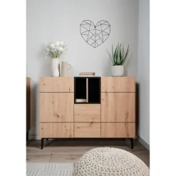 Dressoirs-Calicosy - Dressoir NOLA - Licht hout - 90x120x42 cm