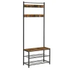 Kapstokken-Calicosy - Garderobe - Donker hout - 175x70x32,5 cm