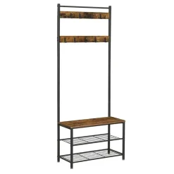 Kapstokken-Calicosy - Garderobe - Donker hout - 175x70x32,5 cm