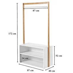 Calicosy - Kledingkast - Wit - 171x90x40 cm