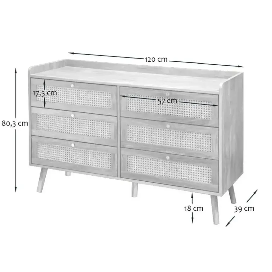 Ladekasten|Ladekasten-Calicosy - Ladekast - - 79x120x39 cm